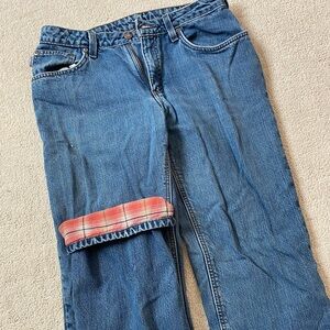 Carhartt flannel lined jeans